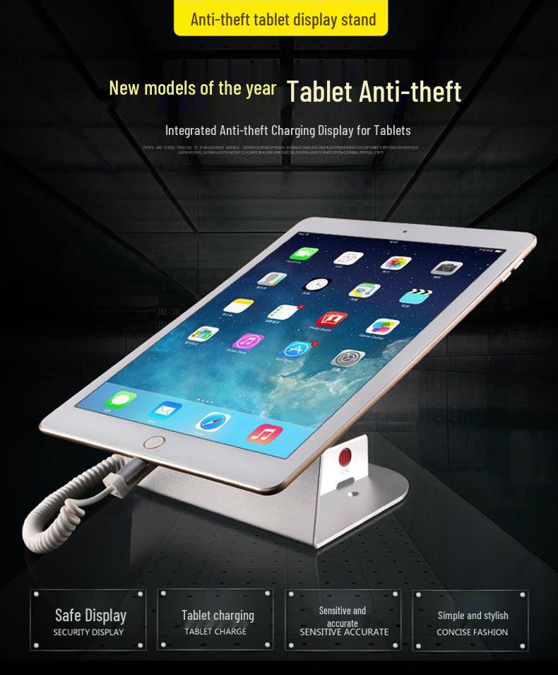 Lingfang TPC1001C Silver Matte Anti-theft Tablet Stand