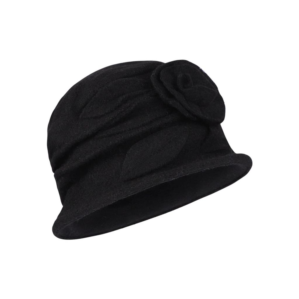 Grandma Bucket Knit Sun Cold Weather Small Knit Senior Stylish New Respect for the Aged Black [XGOPTS] Hat, Hat, Women's Hat, Spring, Autumn, Winter,