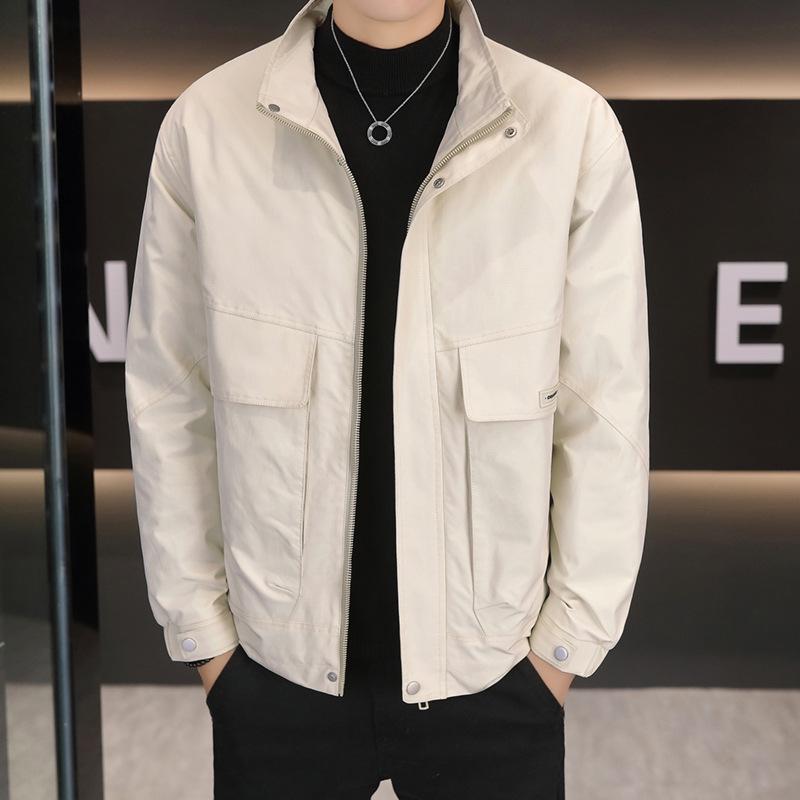 Herren Arbeitsjacke mit Stehkragen aus Baumwolle - Herbst/Winter Wärme & Stil