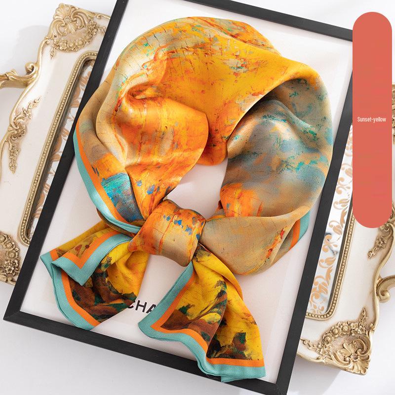 Korean Style Versatile Long Silk Ribbon Scarf