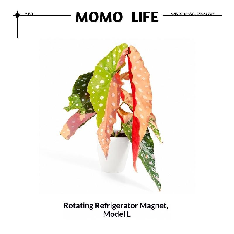 New Rotatable Mini Artificial Plant Fridge Magnets Realistic Leaf Design For Home Kitchen Office Decor