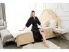 Women's Long Silk-Like Bathrobe - Solid Color Kimono Cardigan for Brides or Lounging