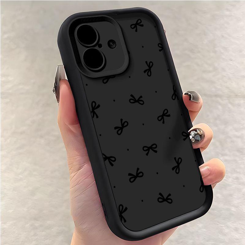 Polka Dot Bow iPhone17Promax Mobile Phone Case Ladder Is Suitable for Apple 16promax All-inclusive Tianyan 15.