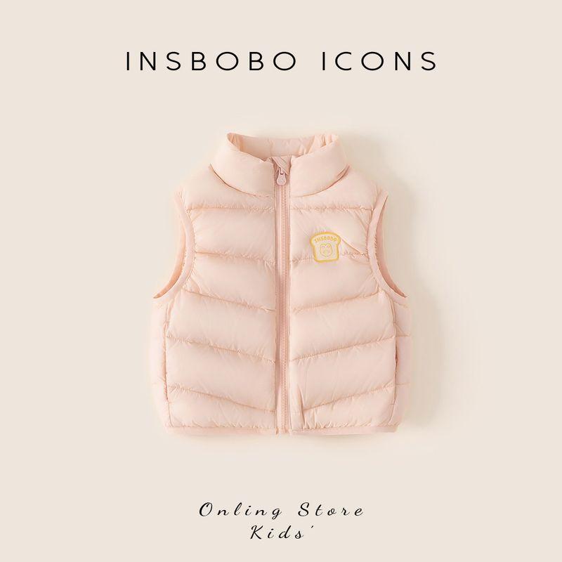 Insbobo Girls  down Jacket 2025 Autumn and Winter New Children s down Vest Winter Baby 90 White Duck down Trendy Pink 100