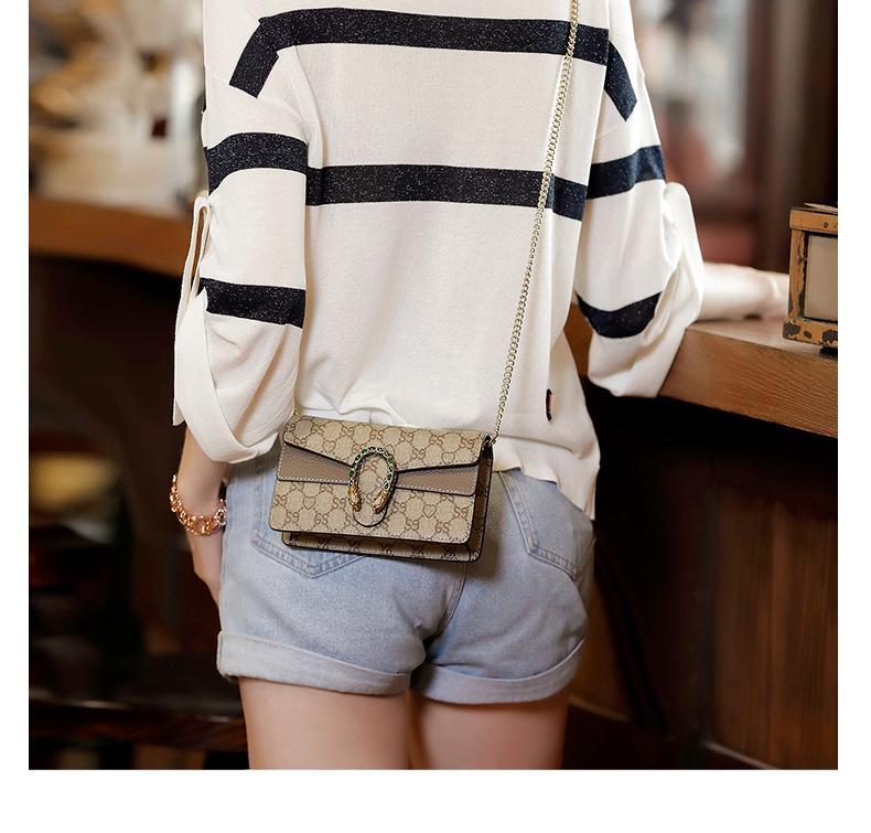 Dionysus 2025 Women's Genuine Leather Snake Head Crossbody Bag - Trendy, Versatile Square Design