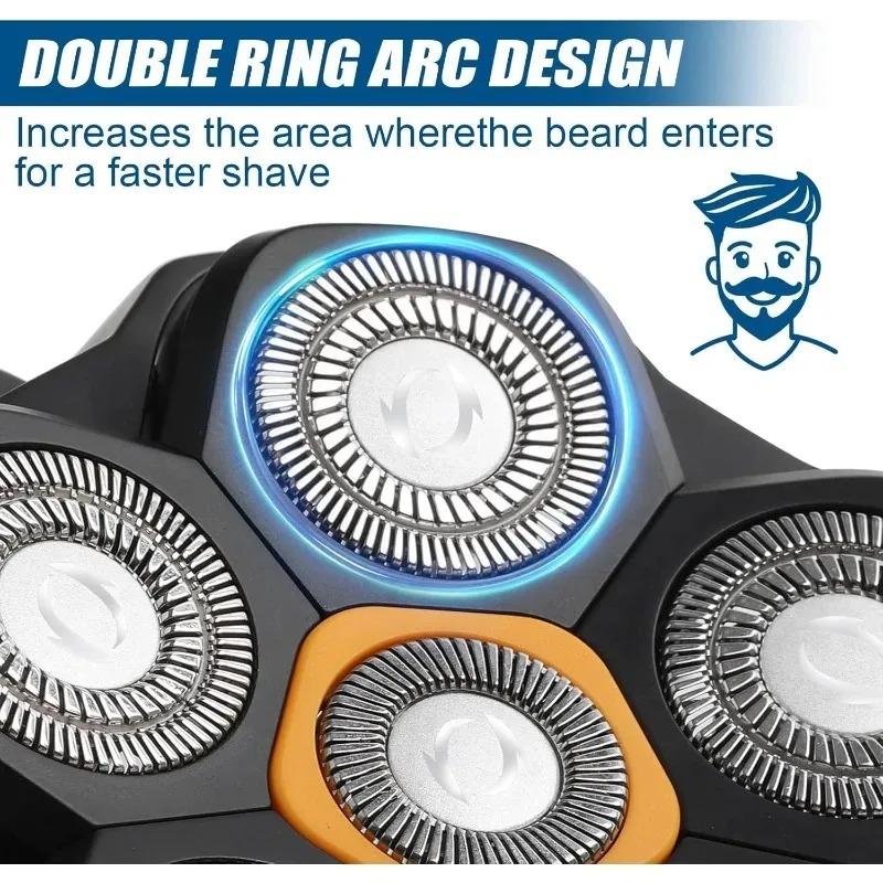 For DOAO JoyKoi Solimpia Singphere AEXIRI Head Shaver 1pcs Magnetic 6 Blade Head Shaver Replacement Heads