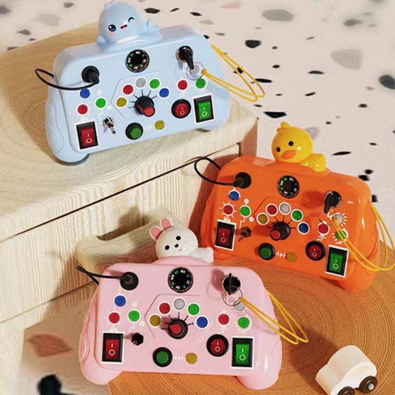 LED Light Switch Busy Board Toddler Montessori Early Education Learning Toy Logical Thinking Training Game Board Children Gifts