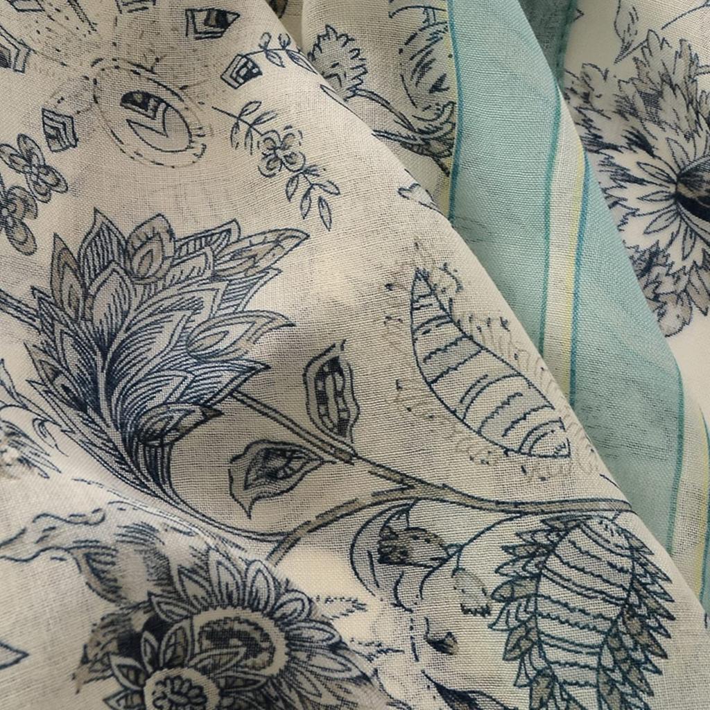 Large Scarf with Tassels for Sun UV UV Protection FT34509 Leaf [Eternal Leaf] Women, Gauze-like Shawl, Protection, Protection, (03. Green)