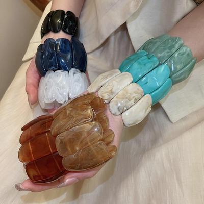 Acryl Ombre Rechteck Armband: Retro Urlaubsstil, Modisch, Hochwertiger Handschmuck.