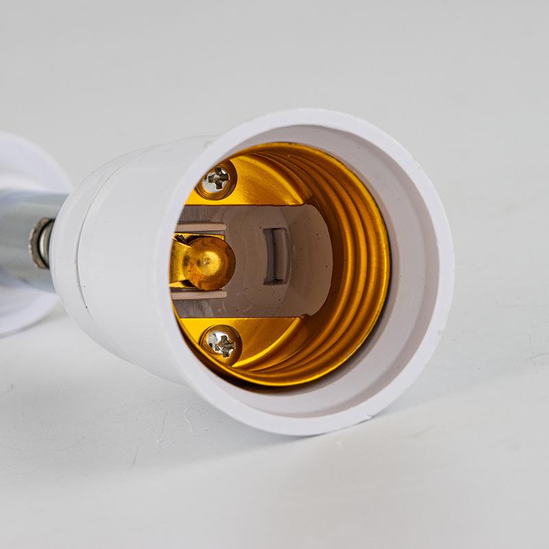 5pcs E27 E27 Bulb Socket 180 Degree Flexible Adjustable Extension Flexible Medium Ceramic Bulb Lamp Socket Adapter Converter