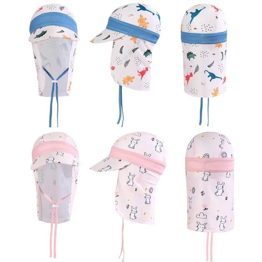 Neck Protection Children's Swimming Cap Anti UV UV Protection Hat Kids Bucket Hats  Summer