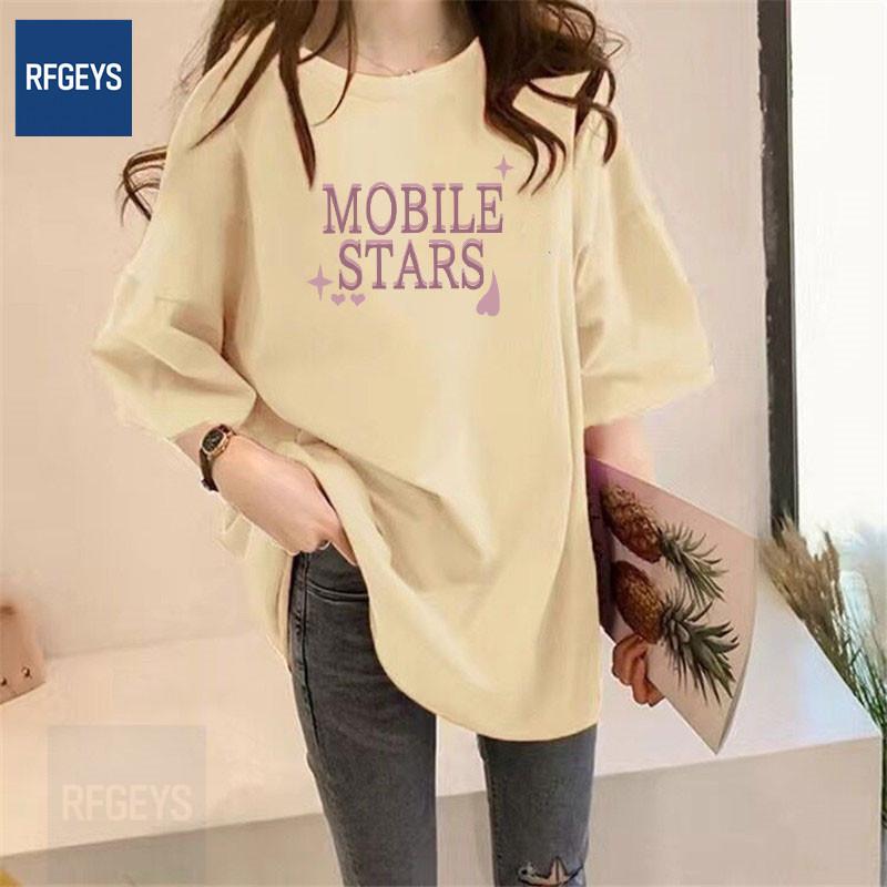 Plus Size Women's European Style Round Neck T-Shirt - Trendy, Loose, Slimming Short Sleeve Summer Top
