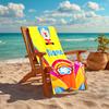 Personalized customized proof beach towel with plim plim pattern - soft, absorbent,quick-drying,perfect swimming,camping&bathing