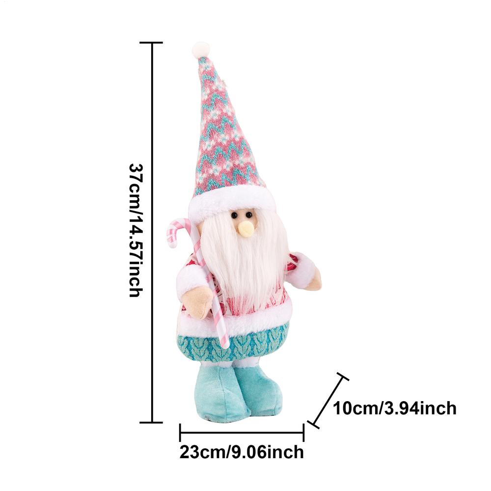 

Christmas Gnomes Pink Gnome Figurines Cute Decor Retractable Doll Christmas Decorations for Indoor Fireplace Shelf Table Bedroom