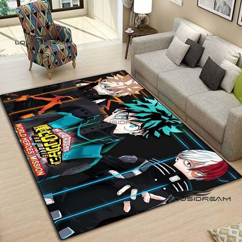 My Hero Academia Anime Koberec a kobereček Móda Domů Kreslený Dekorace Koberec obývací pokoj Ložnice Oblast Koberec pracovna Veranda podložka u postele