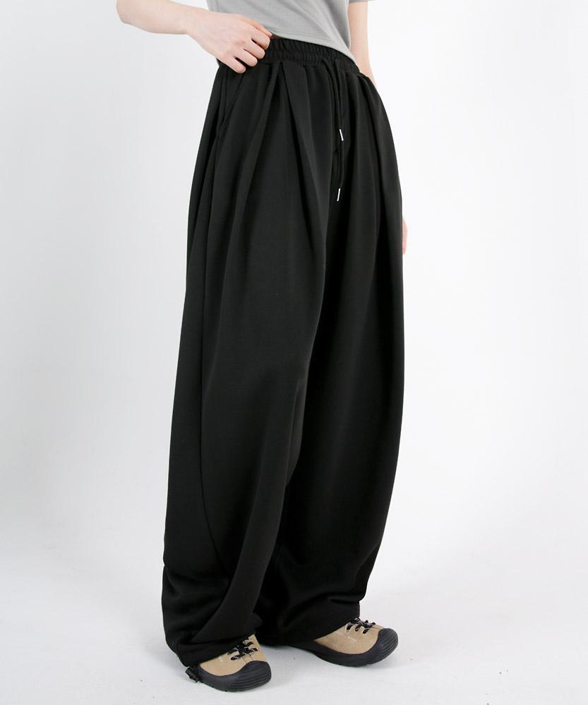 UMM Women'S Fit Important Tuck Point Wide String Pants 3 Colors