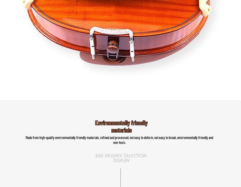 Verstellbare Violinenschulter- und Kinnhalterung mit Schwamm für alle Größen (1/8 bis 4/4) - Geeignet für Kinder und Erwachsene