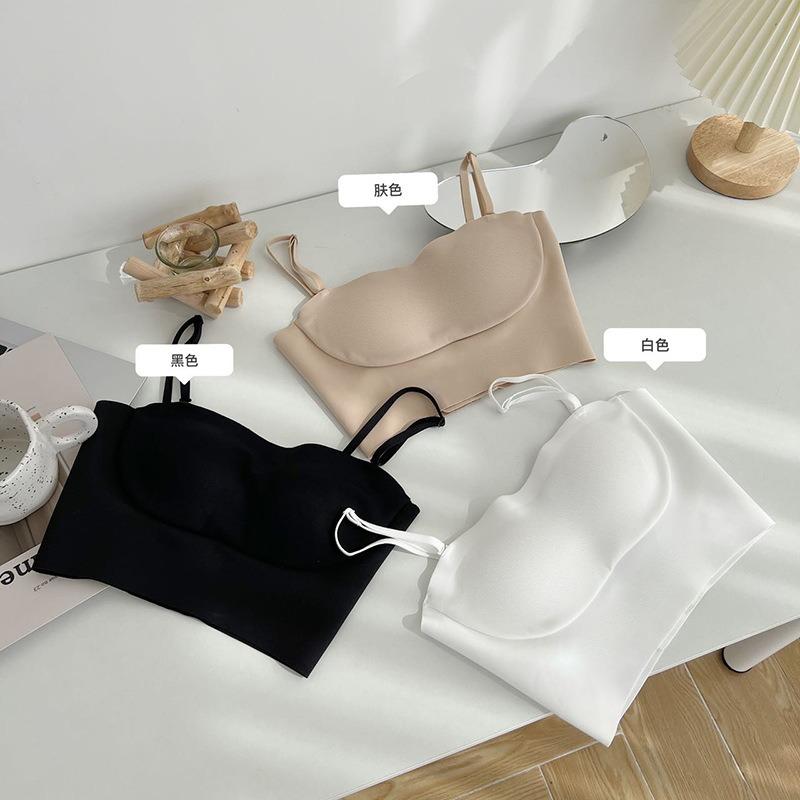 Small breasts gather, anti-light beautiful back suspenders, small inner women's vest, seamless comfortable bra cover, long tube top underwear