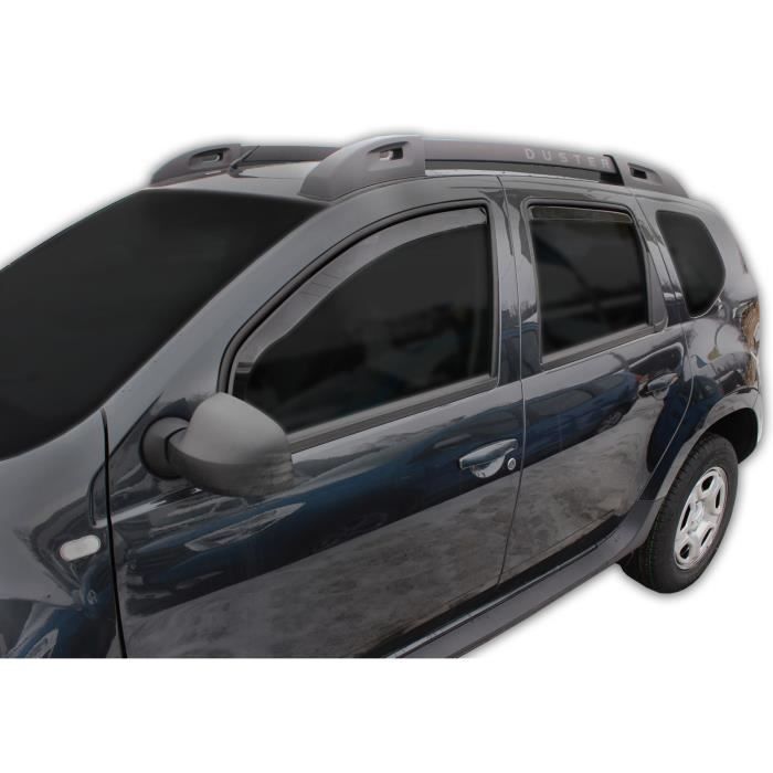 Air Deflectors - SCOUTT - Dacia Duster 2010-2017 - Smoked - Reinforced Acrylic - Easy Installation