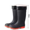 DAXTE Men's High-Top Reflective Steel Toe Work Rain Boots