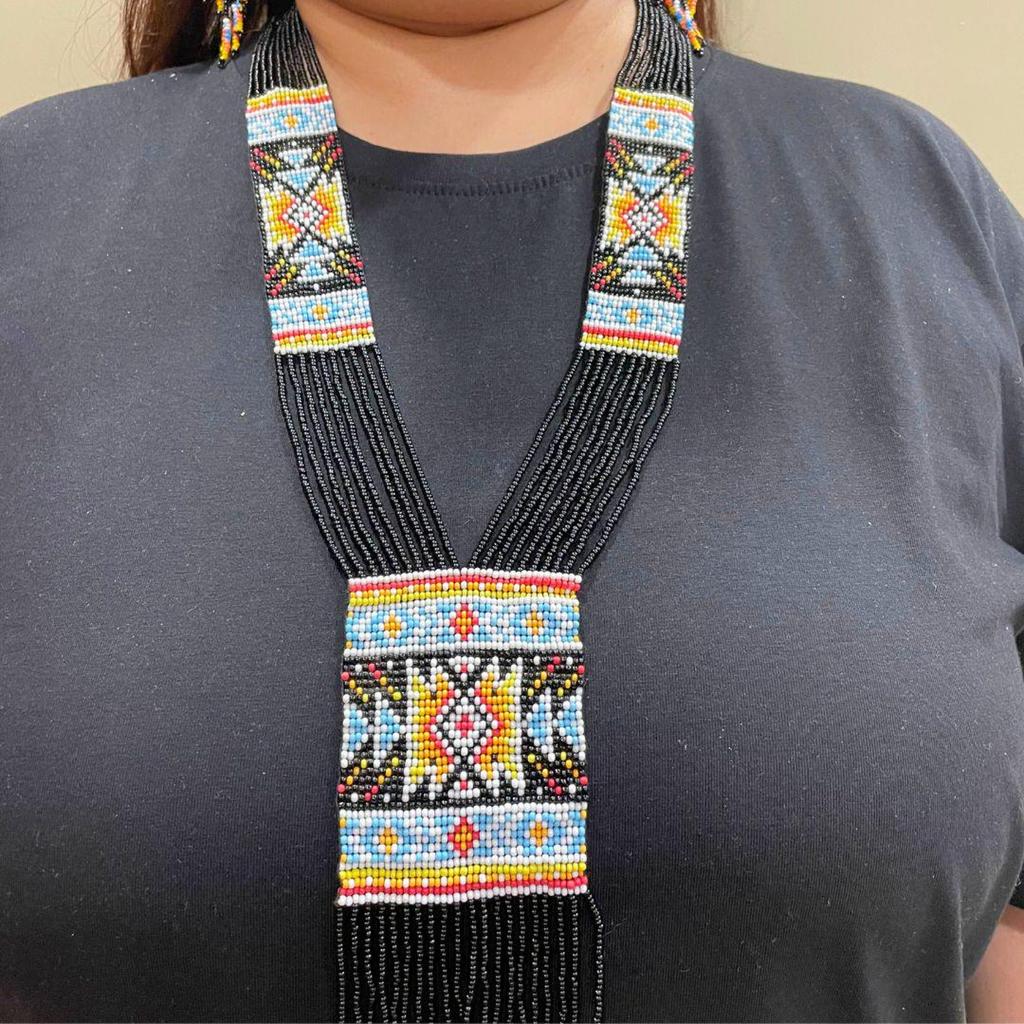 Boho Black Seed Bead Necklace