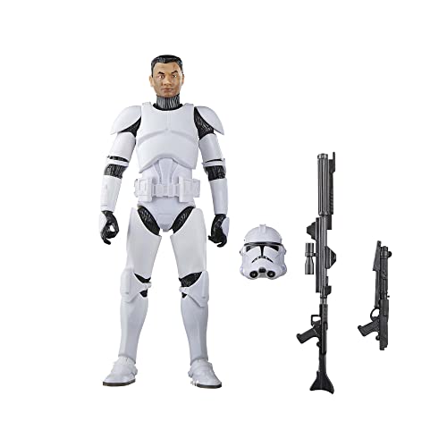 Hasbro Звездные войны Серия Черная Фаза II Клон-солдат, Звездные войны: Войны клонов 6-дюймовый (15 см) Фигурка, Возраст 4 года и старше, F7105, Аутентичная