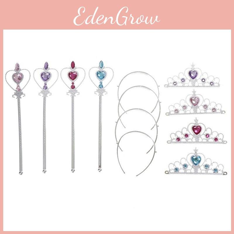 Shining Girl Princess Belle Dress Up Party Accessory 2pcs Set With Wand Tiara