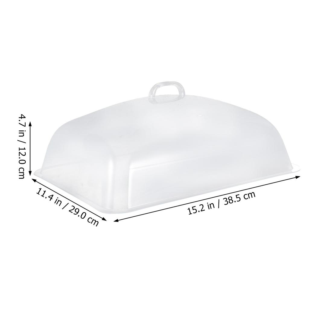Transparent Bread Lid 42x33 Food Grade Safe Cover Sturdy Premium Material Protective Snack Dust Proof Plastic Kitchen Bar