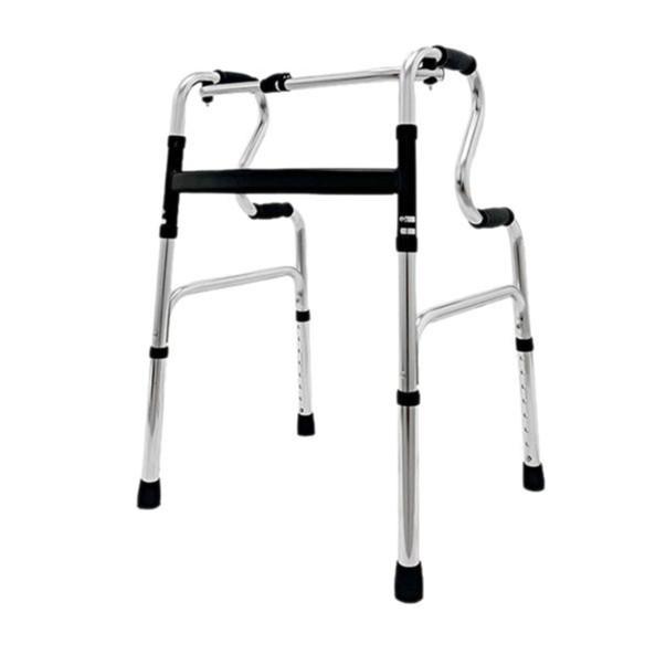 Rehabilitation Walking Trainer and Handrail Frame for Elderly - Four-Legged Crutch Aid