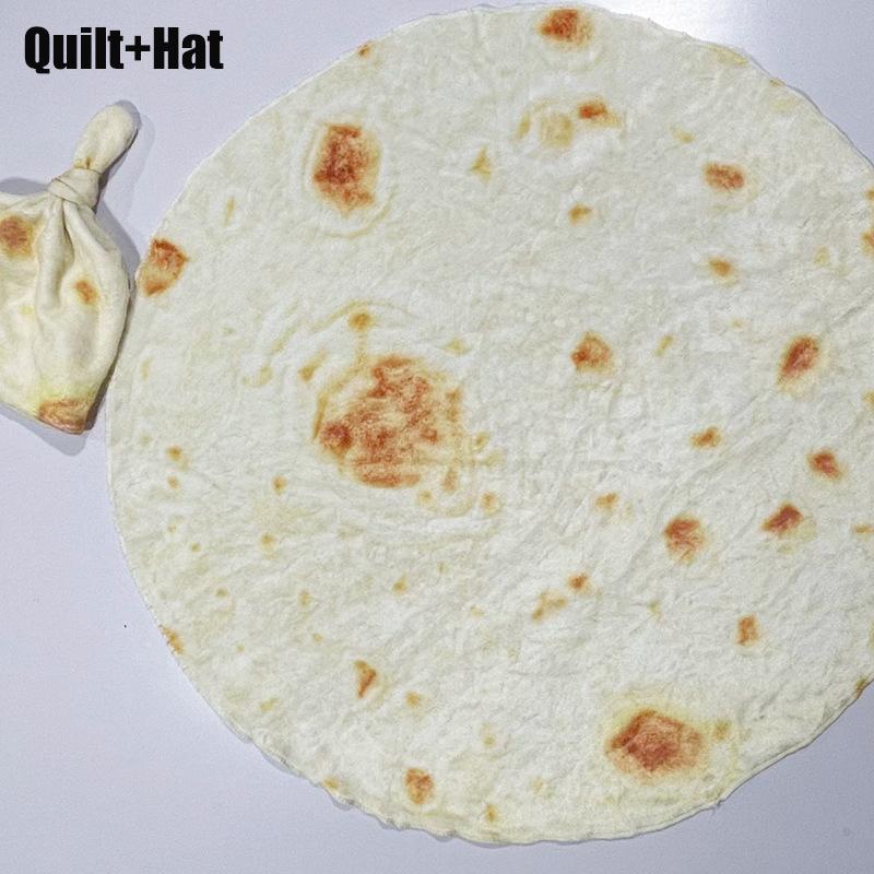 Non-Toxic New Modelsbaby Flannel Blanket Burrito Baby Wrap Blanket With Hat Pancake Chinese Cabbage Blanket Baby Warm Quilt