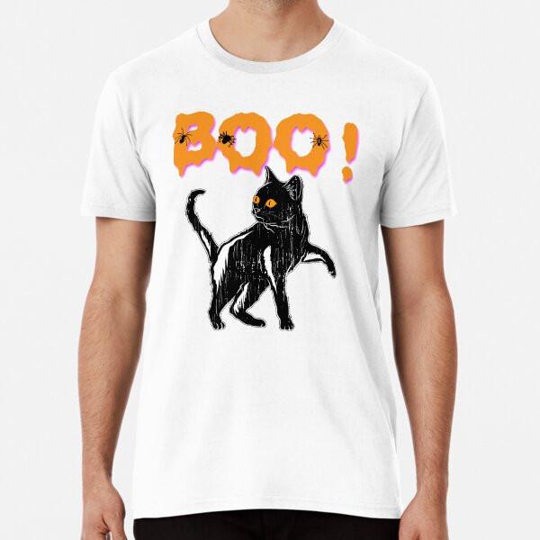 Boo! Black Cat Halloween Holiday T shirt T-Shirt S-5XL Best T-Shirt