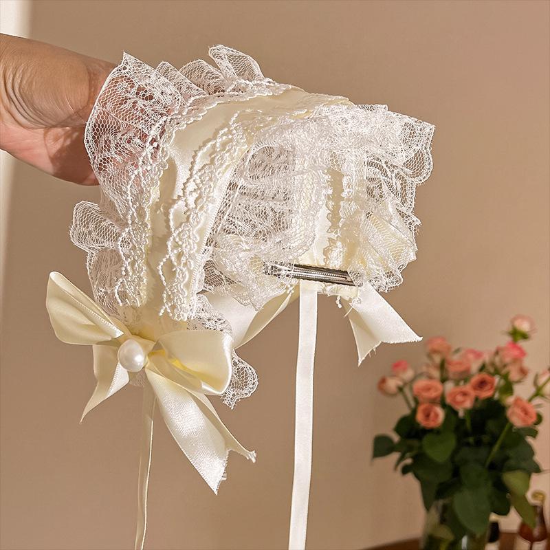 

Лолита Кружевной Бант Заколка для Волос: 2024 Милая повязка на голову и заколка для волос для девочки