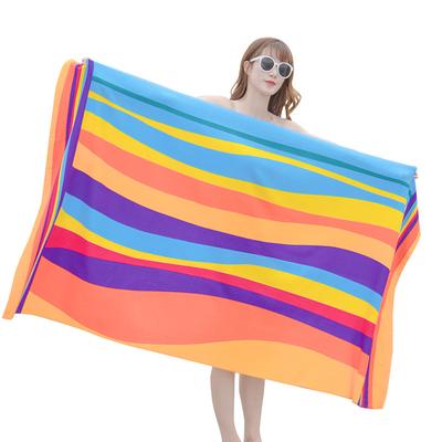 Vacation Travel Fashion Beach Towels, Absorbent and Quick Drying Large Towels, Printed Swimming Versatile Large Towels