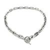 Unisex Punk 316L Stainless Steel Chain Link Bracelets For Women Men T Toggle Round Circle Lock Clasp Exquisite Bangle Bracelets