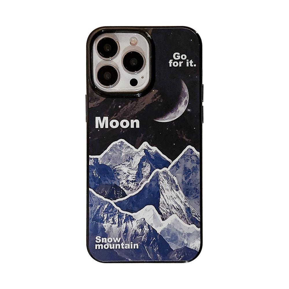 Hanyue Snow Mountain Applicable To 15ProMax Apple Phone Case IPhone 13 Trendy Brand 16 Cold 12 Soft 11XR