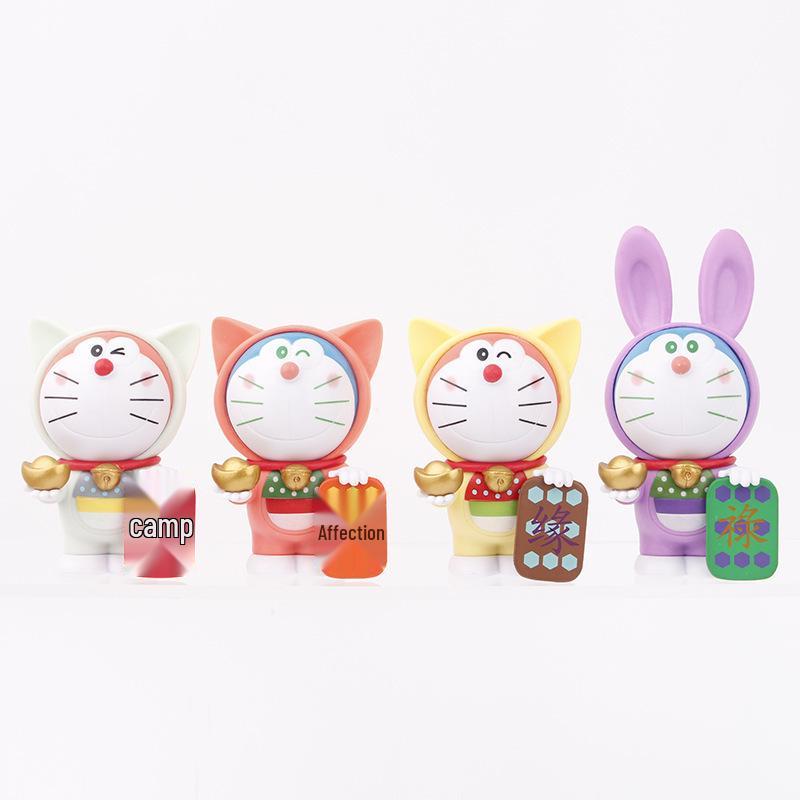 Fortune Blessing Cat Anime Doll - Creative Desktop Robot Ornament Gift