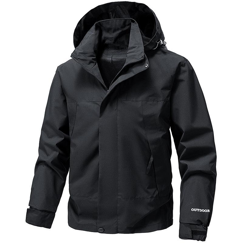 

Мужская штурмовая куртка для наружного ношения, свободная повседневная куртка для мужчин на весну и осень XXXXL чёрный