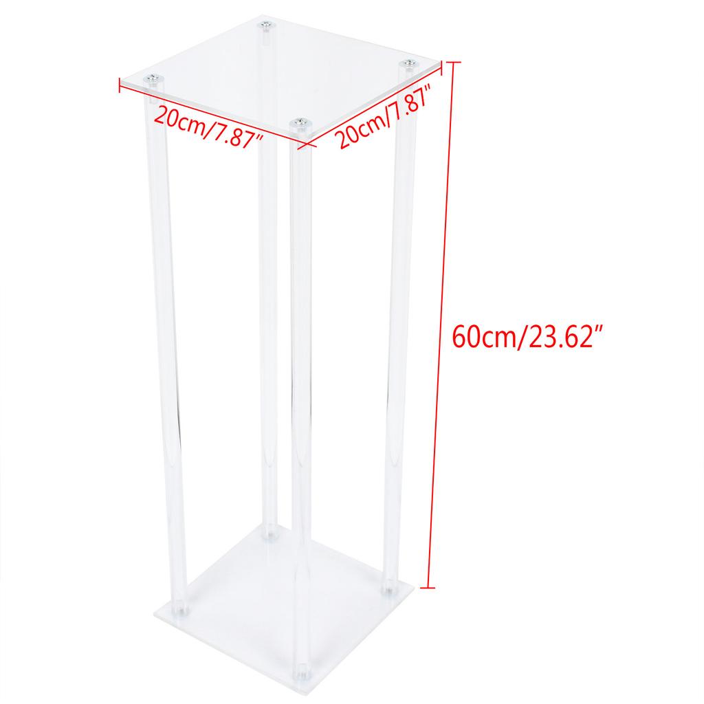 2pcs Tall Acrylic Vase Wedding Centerpieces Clear Flower Stand Elegant Display Holder for Birthday Party Wedding (23.62 Inch)