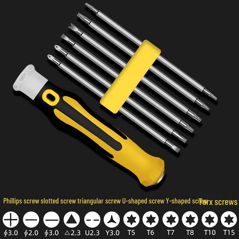 

Multi-Functional Screwdriver Set with Triangle, Plum Blossom, U-Shaped, and Cross Heads for Household Use