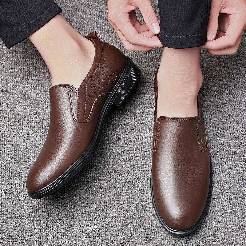 Pantofi formali de afaceri din piele cu slip-on, pantofi de mireasă negri ocazional pentru bărbați, rochie, pantofi oxford de modă, pantofi de birou ascuțiți