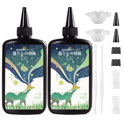 Biliico Resin Large Capacity Resin Liquid Large Highly Hypoallergenic Liquid, Deer's Idea, - UV/LED Compatible, Capacity, Transparent, (500g)