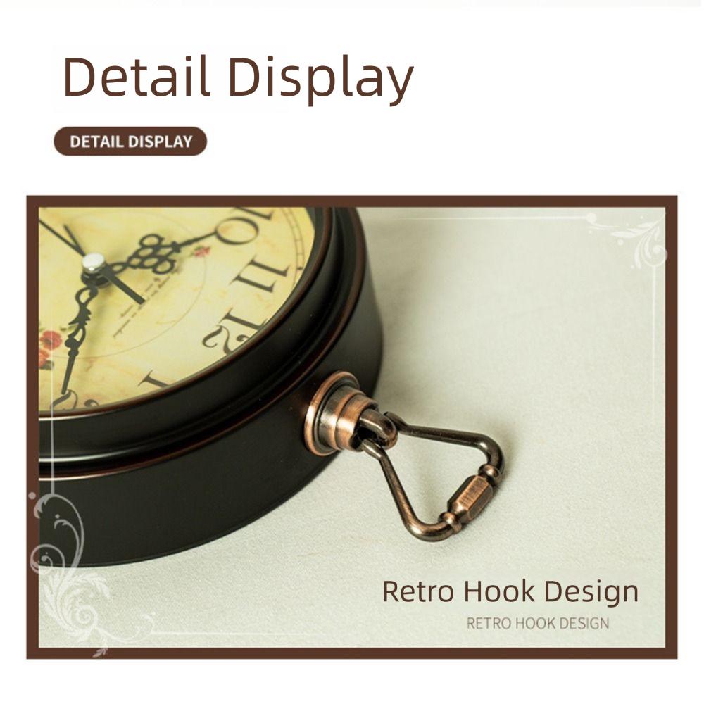 Super Silent Battery Alarm Clock Retro Vintage Desk Clock Mechanical Clock  Housewarming Gift