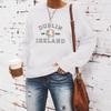 2024 Clover Print St. Patrick's Day Crew Neck Sweatshirt