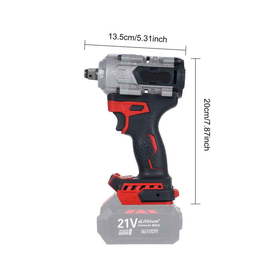 2 in 1 Cordless Impact Wrench Hammer 750Ft lbs (1000N.m) 21V 3000RPM Brushless Electric Impact Wrench with 2 Sockets