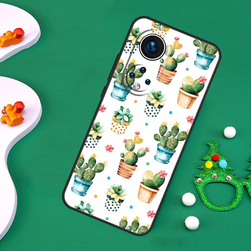 

Милый кактус в горшке Чехол для Honor 200 Pro X9c X9b X9a X8a X8b X7a X6a X8 X9 50 70 90 Magic 5 6 7 Lite Honor 90 Lite