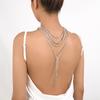 Exaggerated Niche Fashion Rhinestone Necklace Multi-layer Light Luxury Tassel Necklace Dinner Dance Back Accessories