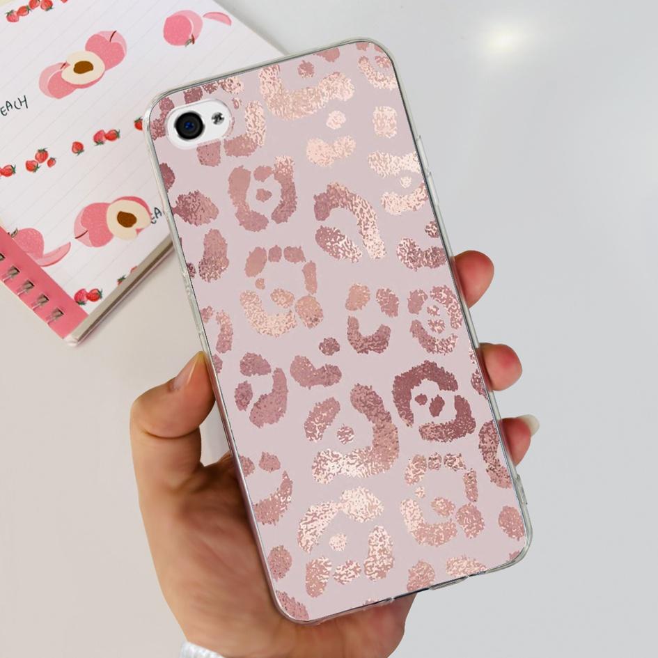 For iPhone 4 Case 3.5" Cute Cartoon Leopard Transparent Silicone Soft Cover For iPhone 4s iPhone4 Funda iPhone4s Shockproof Capa