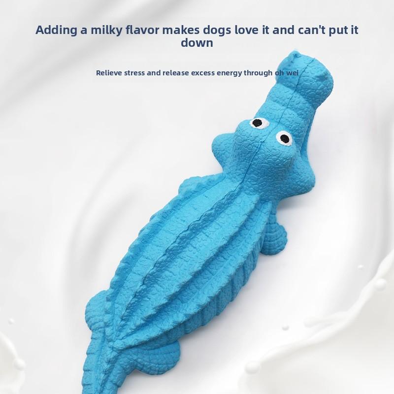 Natural Rubber Sound-emitting Crocodile Dog Toy, Interactive Teething, Self-entertaining, and Durable Pet Toy