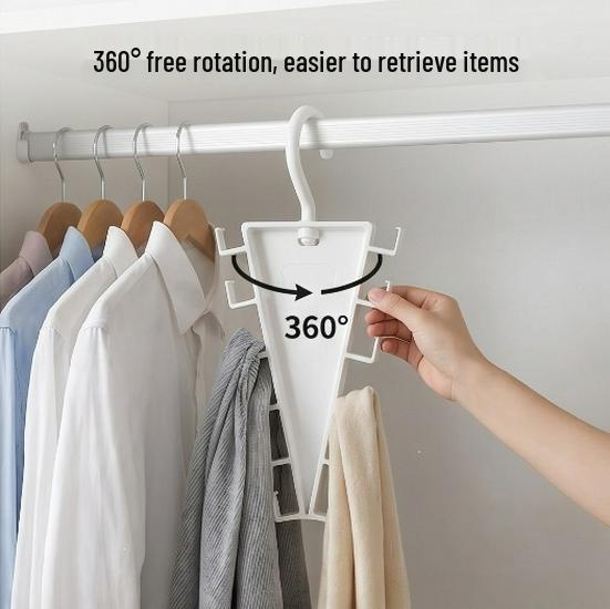 Dual-Sided V-Shaped Hanging Rack: Space-Saving Hook for Home & Dormitory Storage