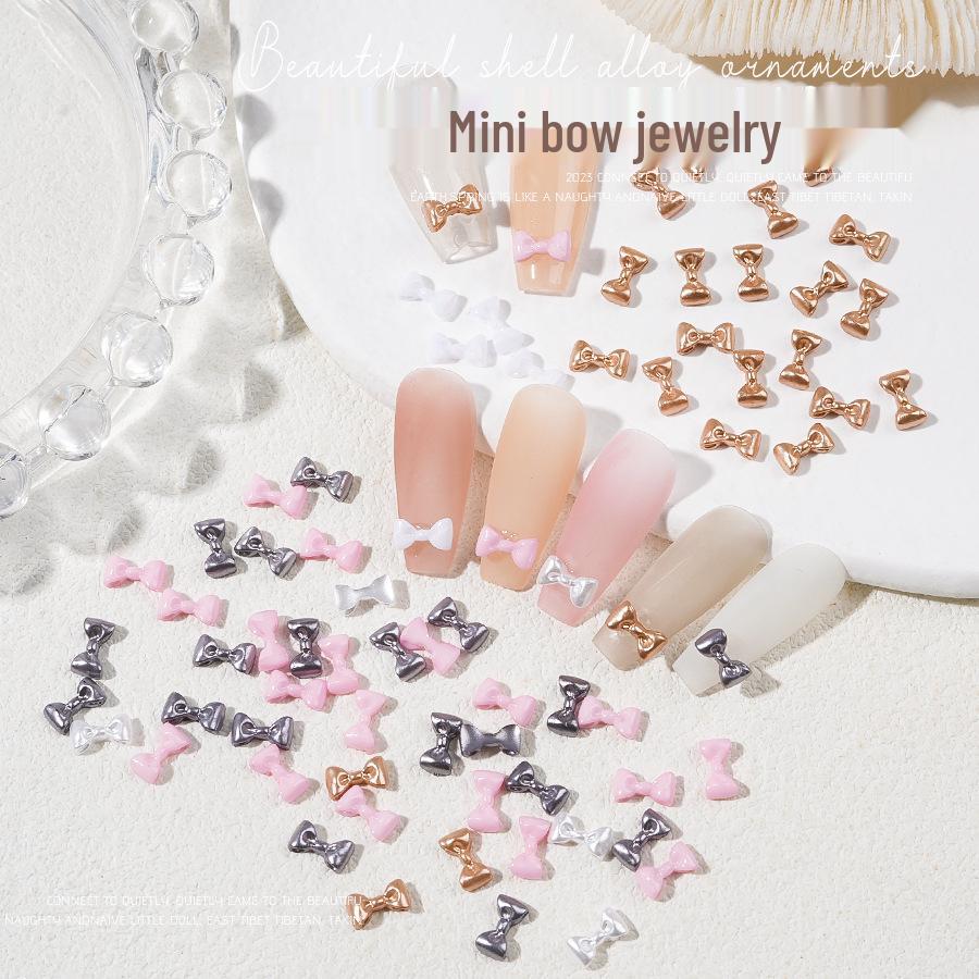 

3D Mini Bow Rhinestone Nail Art Decorations - Cute & Versatile 50 pieces/pack